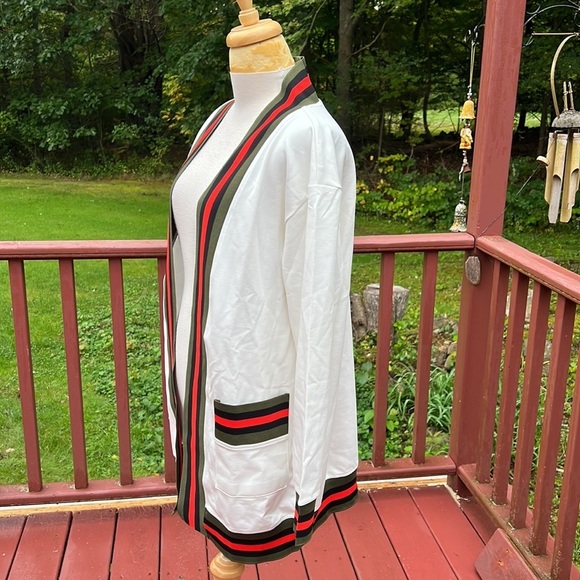 NWT! HAUTE Shore one size codi Trento open striped cardigan - Picture 3 of 11